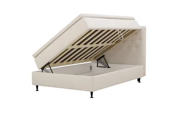 Hilton Plus Komplett Sängpaket med Förvaring 120x200 cm - Ljusbeige - Products - Möbler - Säng - Säng med förvaring
