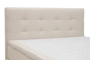 Hilton Premium Komplett Sängpaket 160x200 cm Kontinentalsäng med Sänggavel - Ljusbeige Bouclé - Products - Möbler - Säng - Kontinentalsäng