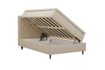 Hilton Plus Komplett Sängpaket med Förvaring 120x200 cm - Beige - Products - Möbler - Säng - Enkelsäng