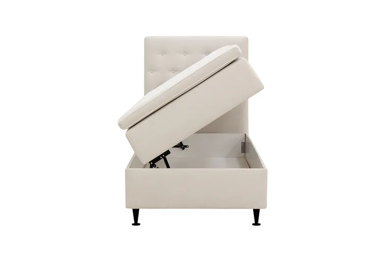 Hilton Plus Komplett Sängpaket med Förvaring 90x200 cm - Ljusbeige - Products - Möbler - Säng - Säng med förvaring