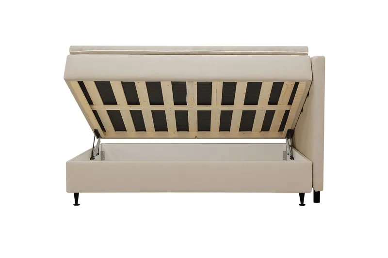 Hilton Plus Komplett Sängpaket med Förvaring 140x200 cm - Beige - Products - Möbler - Säng - Enkelsäng