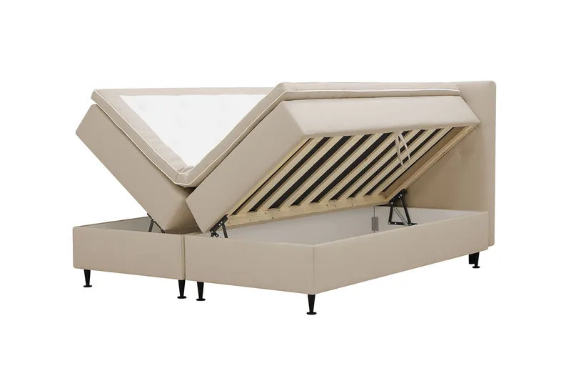 Hilton Plus Komplett Sängpaket med Förvaring 160x200 cm - Beige - Products - Möbler - Säng - Enkelsäng
