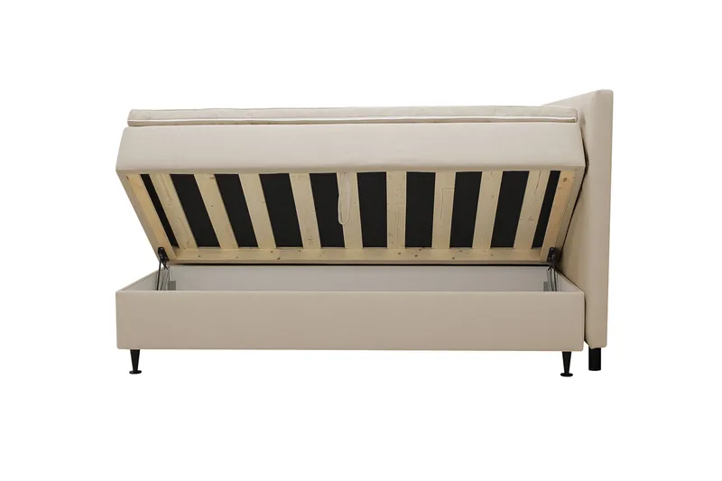 Hilton Plus Komplett Sängpaket med Förvaring 160x200 cm - Beige - Products - Möbler - Säng - Enkelsäng