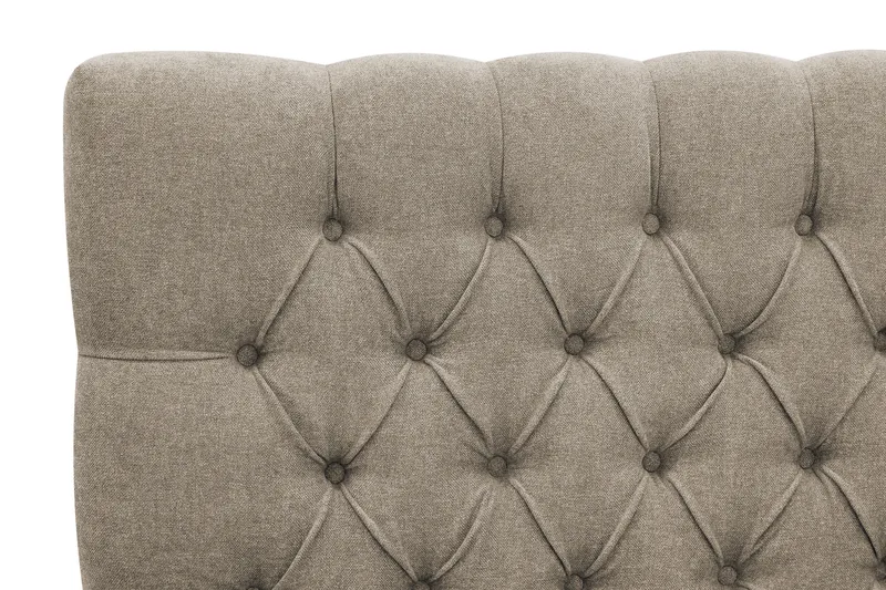 HVILA Lyx Komplett Sängpaket 160x200 cm Kontinentalsäng med knappad sänggavel i chenille - Brun - Products - Möbler - Säng - Kontinentalsäng