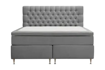 HVILA Lyx Komplett Sängpaket 180x200 cm Kontinentalsäng med knappad sänggavel i sammet