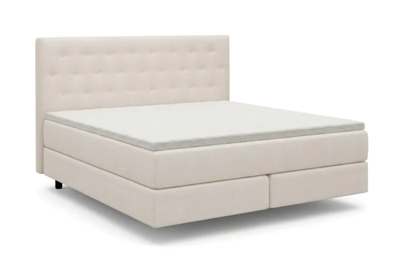HVILA Premium Sängpaket Kontinentalsäng 180x200 cm med svävande effekt inkl. Bäddmadrass i Polyeterskum Mjuk/Medium med Tvättbar klädsel - Mjuk/Medium - Products - Möbler - Säng - Komplett sängpaket