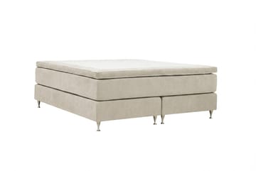 HVILA Premium Kontinentalsäng 160x200 cm - Beige Tyg - Products - Möbler - Säng - Kontinentalsäng
