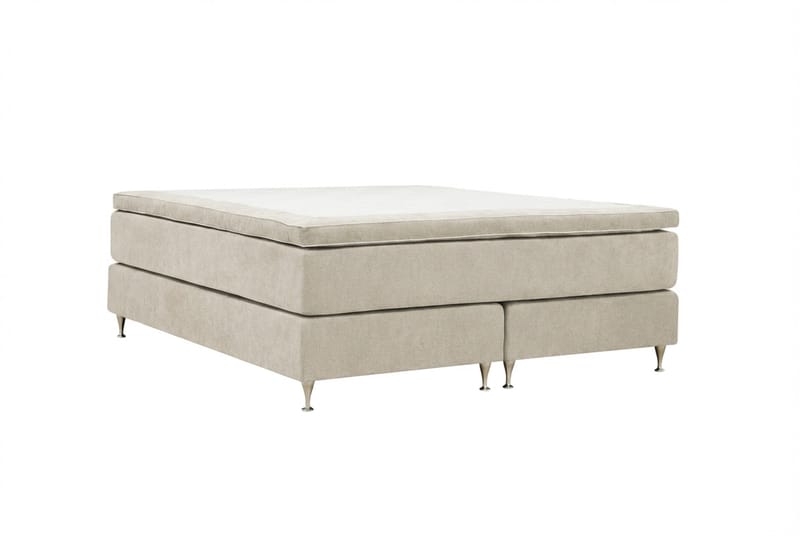 HVILA Premium Kontinentalsäng 160x200 cm - Beige Tyg - Products - Möbler - Säng - Kontinentalsäng
