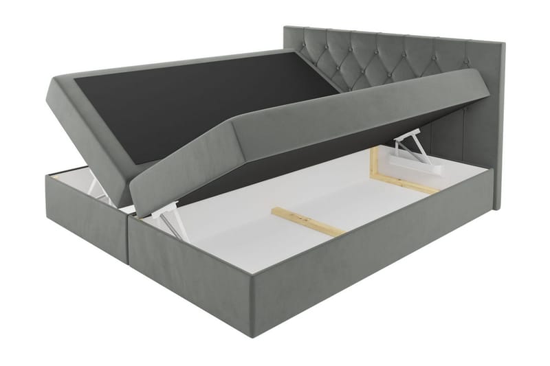 Jitendera Sängpaket Kontinentalsäng 200x200 cm med Förvaring - Grön - Products - Möbler - Säng - Komplett sängpaket