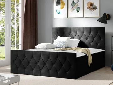 Jitendra Sängpaket Kontinentalsäng 180x200 cm med Förvaring - Svart - Products - Möbler - Säng - Komplett sängpaket