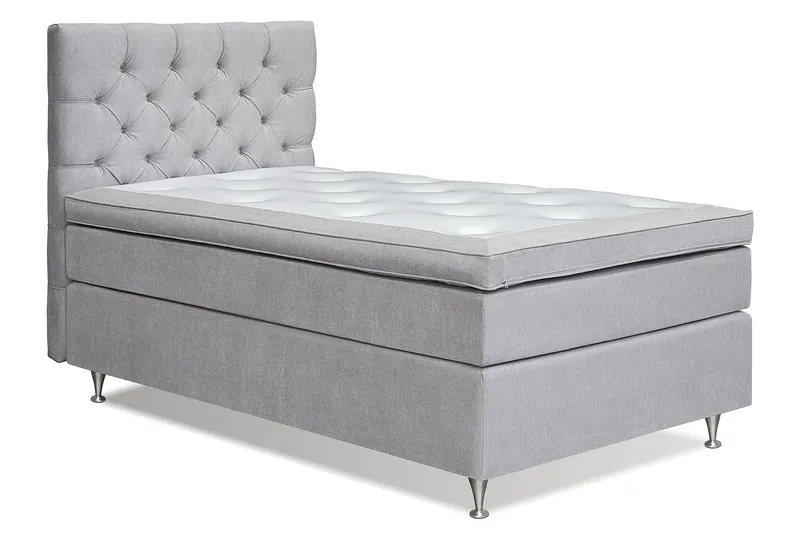 Joluma Kontinentalsäng Medium 105x200 cm - (+Fler val) 105x200 cm Ljusgrå - Products - Möbler - Säng - Kontinentalsäng