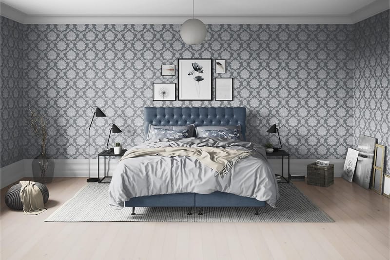 Joluma Kontinentalsäng Medium 105x200 cm - (+Fler val) 105x200 cm Mörkblå - Products - Möbler - Säng - Enkelsäng