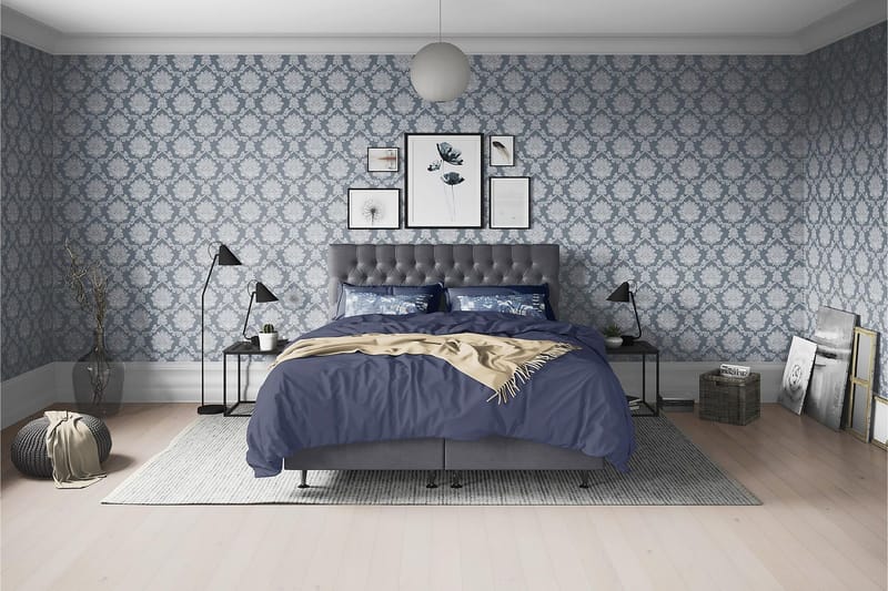 Joluma Kontinentalsäng Medium 105x200 cm - (+Fler val) 105x200 cm Mörkgrå - Products - Möbler - Säng - Kontinentalsäng