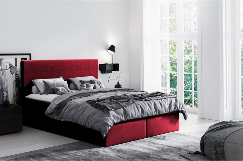 Laargard / Cosmo Sängpaket Kontinentalsäng 120x200 cm - Röd - Products - Möbler - Säng - Komplett sängpaket