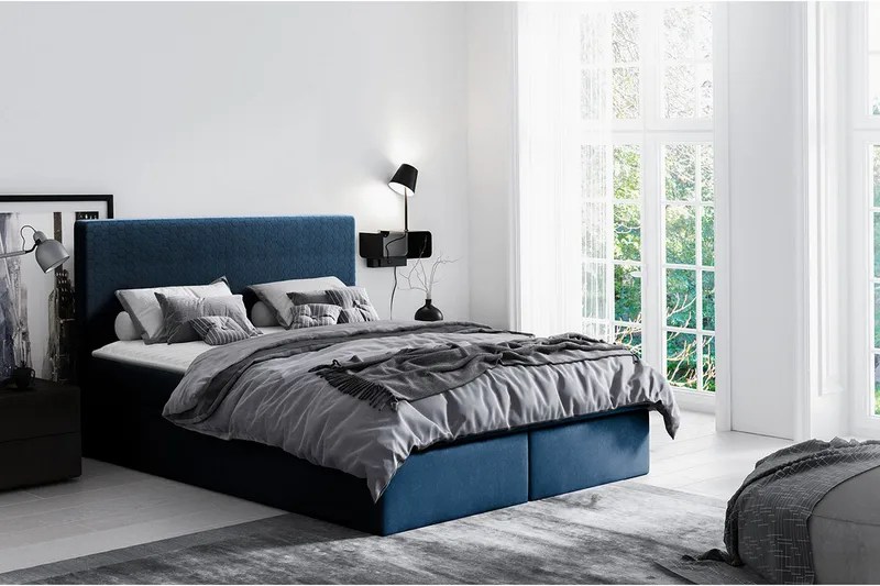 Laargard / Cosmo Sängpaket Kontinentalsäng 160x200 cm - Blå - Products - Möbler - Säng - Komplett sängpaket