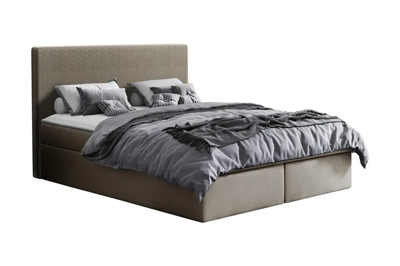 Laargard Kontinentalsäng medFörvaring 200x200 - Beige - Products - Möbler - Säng - Säng med förvaring