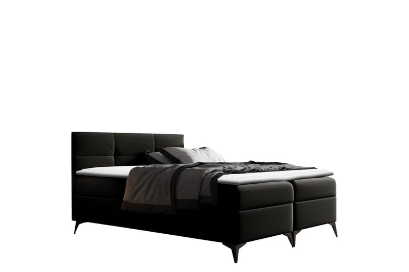 Leckersbo Komplett Sängpaket Kontinentalsäng med förvaring 120x200 cm - Svart - Products - Möbler - Säng - Komplett sängpaket