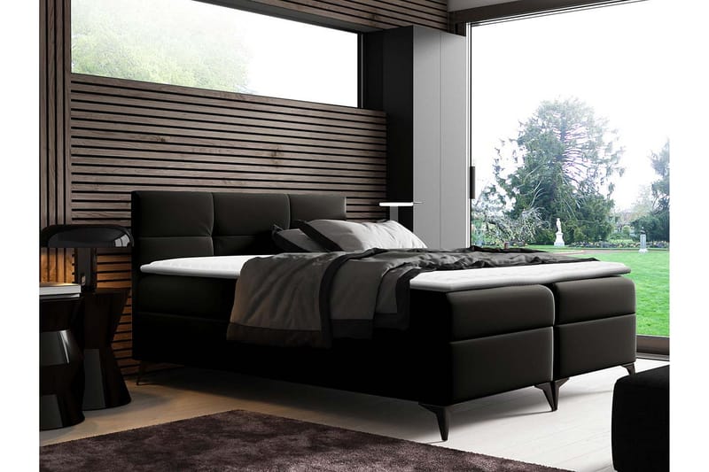 Leckersbo Komplett Sängpaket Kontinentalsäng med förvaring 160x200 cm - Svart - Products - Möbler - Säng - Komplett sängpaket
