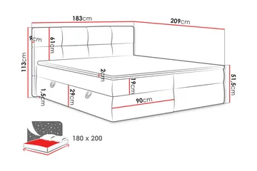 Leckersbo Komplett Sängpaket Kontinentalsäng med förvaring 180x200 cm - Grön - Products - Möbler - Säng - Komplett sängpaket
