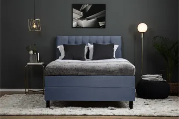 Lucky Komplett Sängpaket 120x200 Memory Diamant Sänggavel - Mörkblå - Products - Möbler - Säng - Enkelsäng