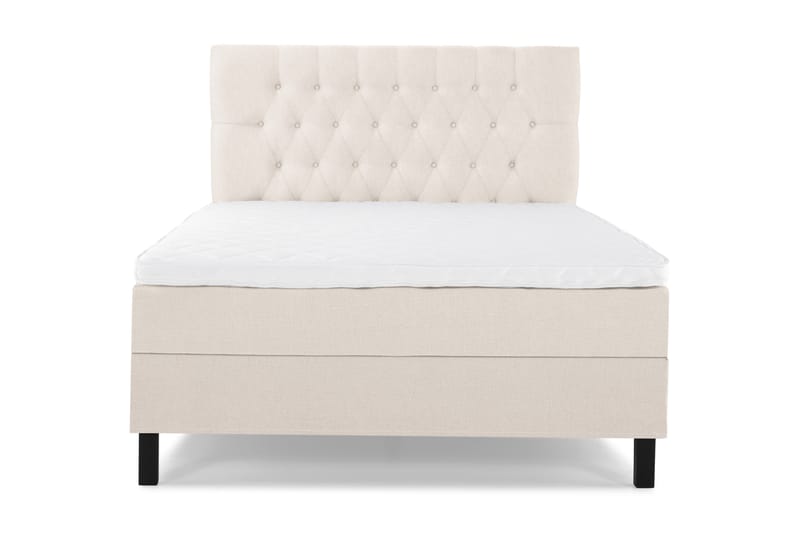 Lucky Komplett Sängpaket 120x200 Skum Diamant Sänggavel, Beige