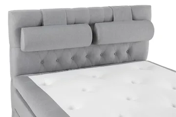 Lucky Komplett Sängpaket 140x200 Polyeter Diamant Sänggavel - Nackkudde Stor Mellangrå - Products - Möbler - Säng - Kontinentalsäng