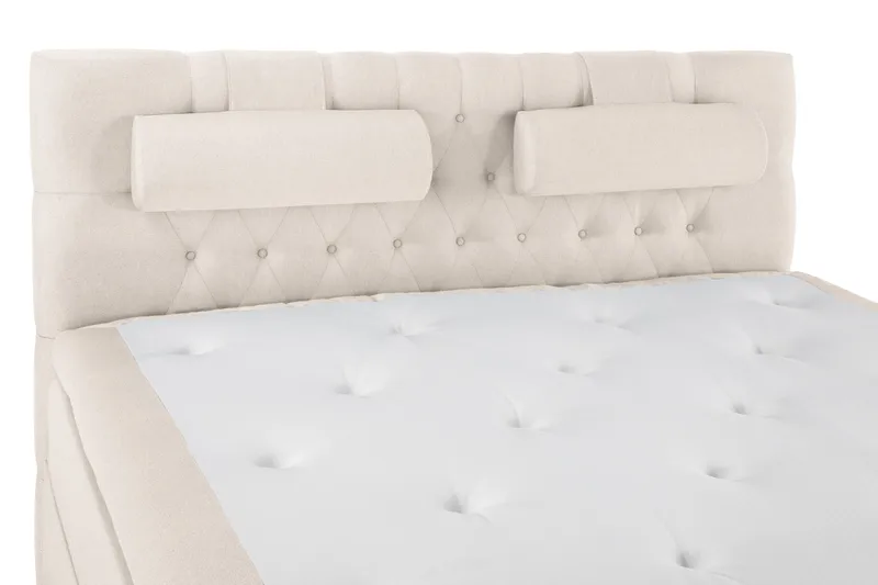 Lucky Komplett Sängpaket 160x200 Latex Diamant Sänggavel - Nackkudde Stor Beige - Products - Möbler - Säng - Kontinentalsäng