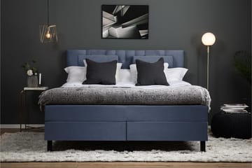 Lucky Komplett Sängpaket 160x200 Memory Diamant Sänggavel - Nackkudde Stor Mörkblå - Products - Möbler - Säng - Kontinentalsäng
