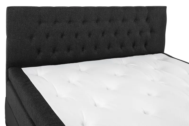 Lucky Komplett Sängpaket 160x200 Memory Diamant - Svart/Grå/PU - Products - Möbler - Säng - Kontinentalsäng