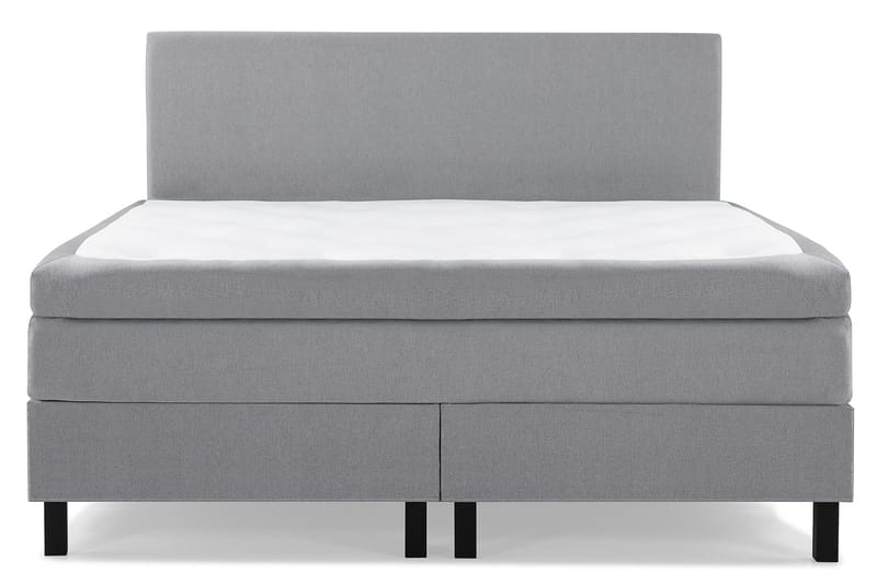 Lucky Komplett Sängpaket 160x200 Polyeter Slät Sänggavel, Mellangrå
