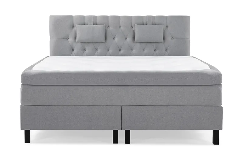 Lucky Komplett Sängpaket 180x200 Latex Diamant Sänggavel - Nackkudde Liten Mellangrå - Products - Möbler - Säng - Kontinentalsäng