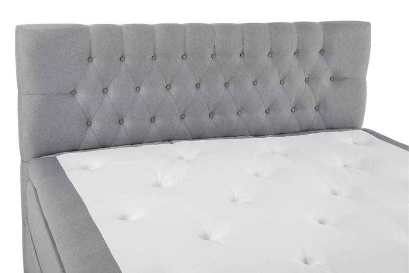Lucky Komplett Sängpaket 180x200 Polyeter Diamant Sänggavel - Grå - Products - Möbler - Säng - Kontinentalsäng