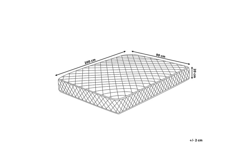 Duo Resårmadrass 90x200 cm Vit - Vit - Products - Möbler - Säng - Madrass - Resårmadrass & resårbotten