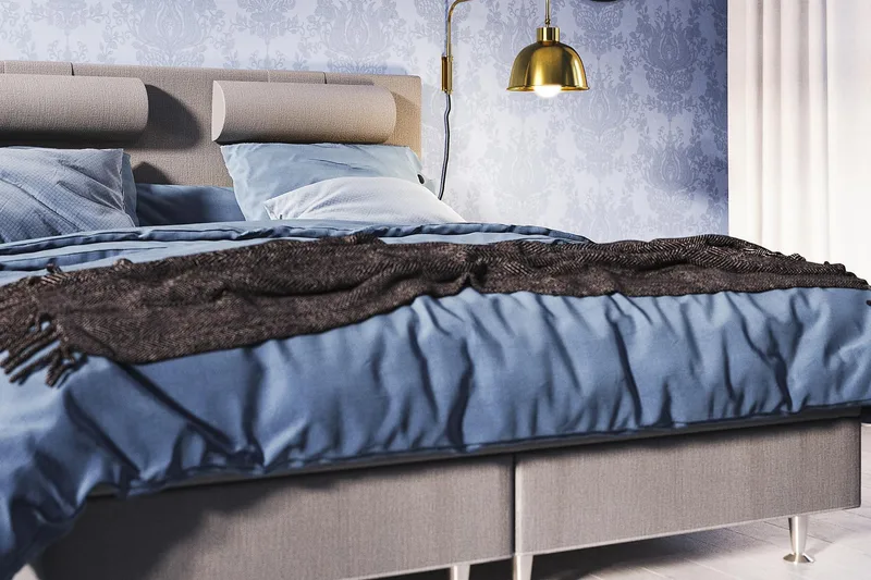 Meja Kontinentalsäng 180x200 - Ljusgrå - Products - Möbler - Säng - Kontinentalsäng