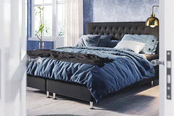 Meja Sängpaket 140x200 - Svart - Products - Möbler - Säng - Kontinentalsäng