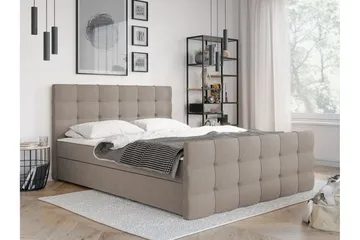Milano Kontinentalsäng 160x210 cm - Beige - Products - Möbler - Säng - Säng med förvaring