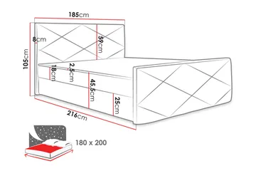 Milano Kontinentalsäng 180x200 cm med Sänggavel - Grön - Products - Möbler - Säng - Säng med förvaring