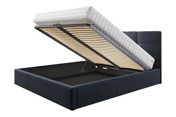 Nieres Förvaringssäng 160x200cm LED-belysning - Mörkgrå - Products - Möbler - Säng - Säng med förvaring