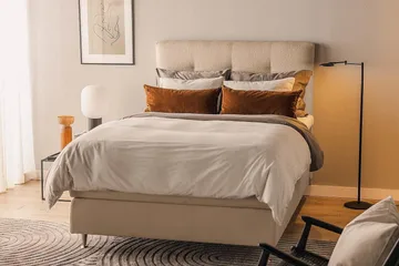 Oslo Lyx Kontinentalsäng 120x200 cm - Beige - Products - Möbler - Säng - Kontinentalsäng