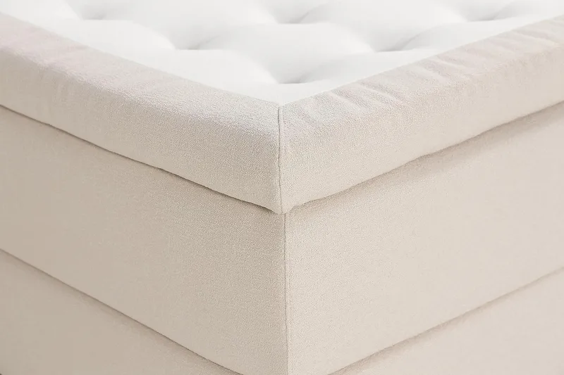 Oslo Lyx Kontinentalsäng Boucle 140x200 - Ljusbeige - Products - Möbler - Säng - Kontinentalsäng