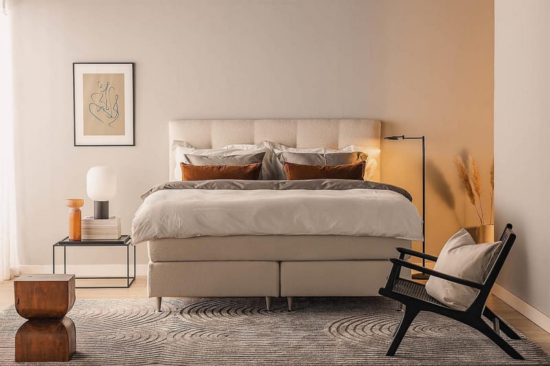 Oslo Lyx Sängpaket Kontinentalsäng 160x200 cm - Ljusbeige - Products - Möbler - Säng - Kontinentalsäng