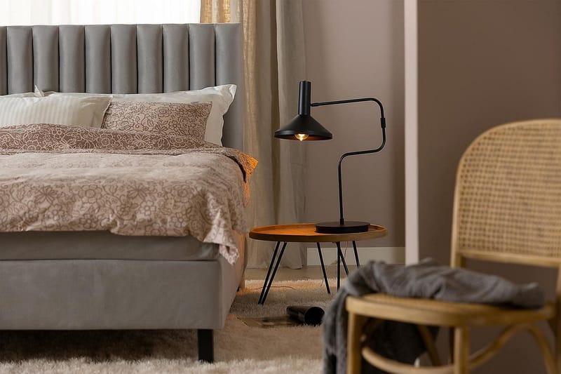 Princess Kontinentalsäng 120x200cm - Ljusgrå/Sammet - Products - Möbler - Säng - Enkelsäng