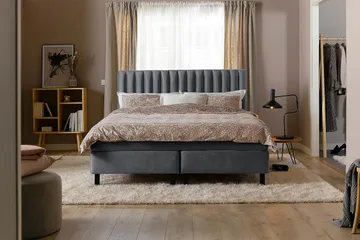 Princess Kontinentalsäng 120x200cm - Mörkgrå/Sammet - Products - Möbler - Säng - Enkelsäng