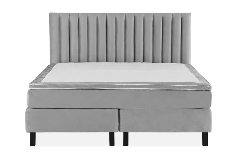 Princess Kontinentalsäng 160x200cm - Ljusgrå/Sammet - Products - Möbler - Säng - Kontinentalsäng
