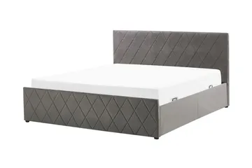 Rochefort Förvaringssäng 140x200 cm - Sammet/Grå - Products - Möbler - Säng - Säng med förvaring