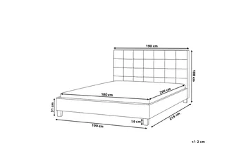 Rochelle Dubbelsäng 180|200 cm - Grå - Products - Möbler - Säng - Dubbelsäng