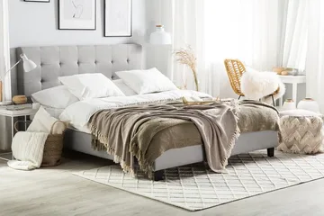 Rochelle Sängram 140x200  Grå - Grå - Products - Möbler - Säng - Sängram & sängstomme