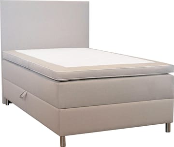 Säng 120x200 cm beige med förvaring 5 zoner pocket - Sänggavel ingår - beige - Products - Möbler - Säng - S äng med förvaring