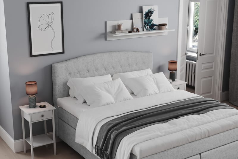 Belda Sänggavel 160 cm Svängd - Ljusgrå - Products - Möbler - Säng - Sängtillbehör & sänggavel - Sänggavel