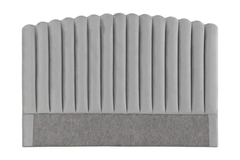 Davia Sänggavel 160 cm, Ljusgrå/Sammet